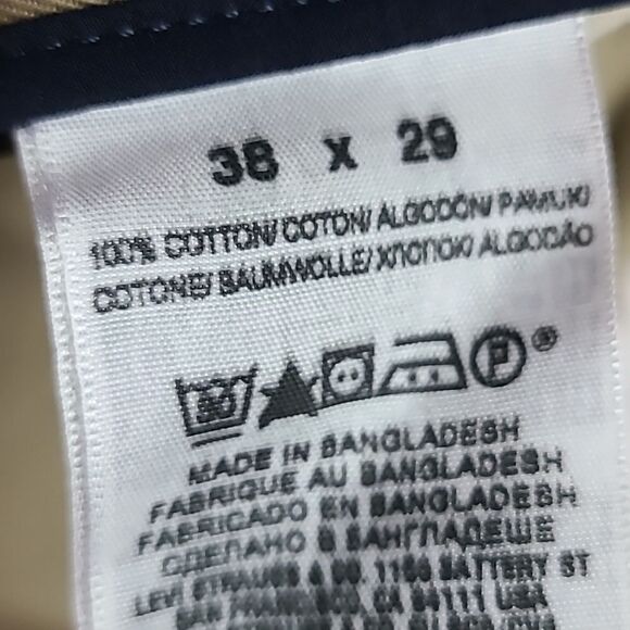 Dockers Men's 38x29 Classic Fit Signature Dark Khaki Pant Pleated D3 No Wrinkle - Picture 6 of 9